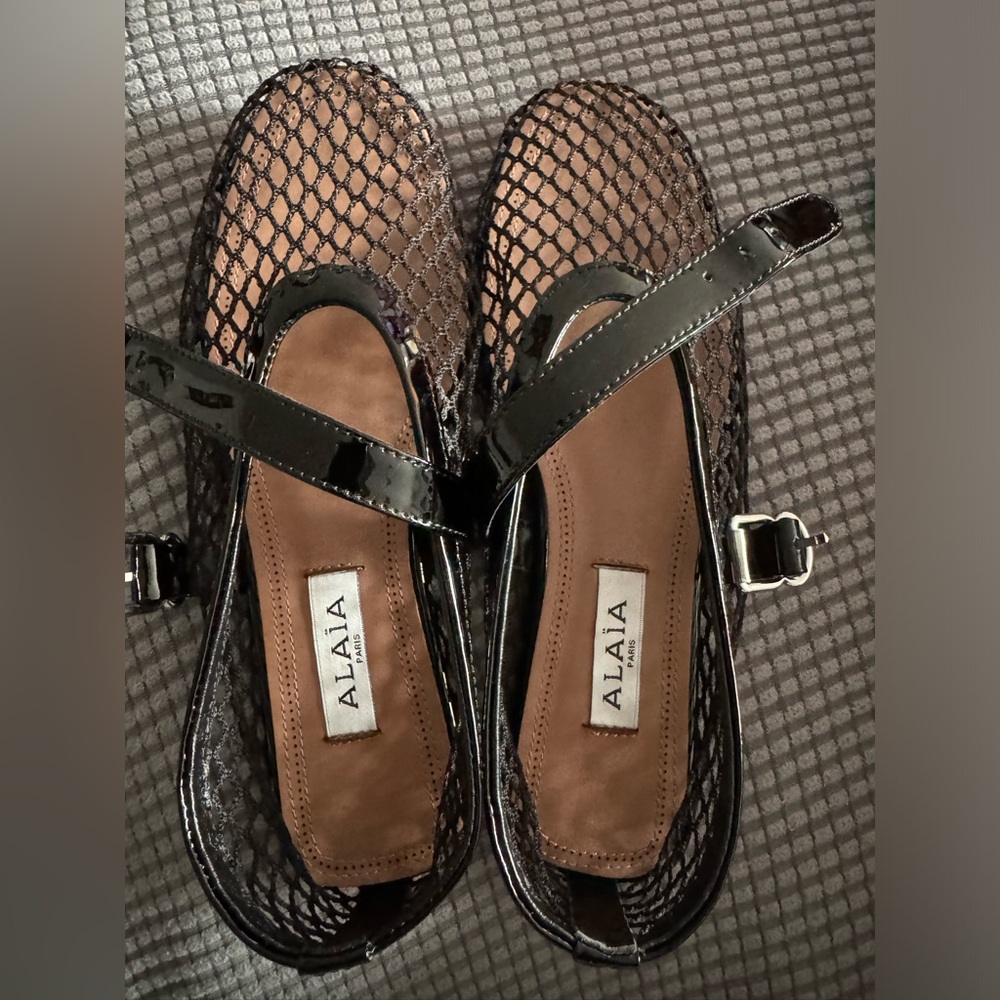 Alaïa mesh ballerina flats